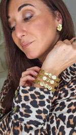 B70721 Bracelet manchette mini pièce - Karine Sultan - Vignette | Karine Sultan