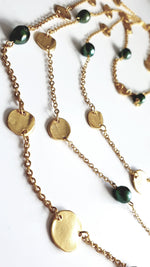 N72508 Collier multi rangs pièces et perles plates - Karine Sultan - Vignette | Karine Sultan