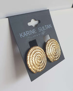 E62096 Boucles d'oreilles clips spirales spirales - Karine Sultan - Vignette | Karine Sultan