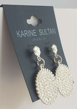 E68912 Boucles d'oreilles pendantes pièce de monnaie cubaine - Karine Sultan - Vignette | Karine Sultan