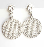 E68912 Boucles d'oreilles pendantes pièce de monnaie cubaine - Karine Sultan - Vignette | Karine Sultan