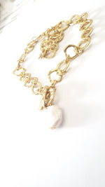 N73530 Collier chaîne perle Paon - Karine Sultan - Vignette | Karine Sultan