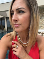 R71027 Bague Anneaux dômes métaux mixtes - Karine Sultan - Vignette | Karine Sultan