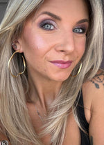 E71032 Boucles d'oreilles Créole irrégulière - Karine Sultan - Vignette | Karine Sultan