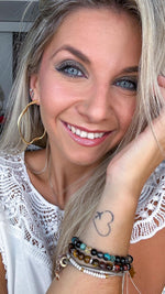 E71032 Boucles d'oreilles Créole irrégulière - Karine Sultan - Vignette | Karine Sultan