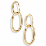 E54000 Boucles d'oreilles pendantes maillons ovales - Karine Sultan - Vignette | Karine Sultan
