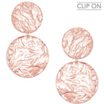 E62070 Boucles d'oreilles clips déclaration double disques - Karine Sultan - Vignette | Karine Sultan