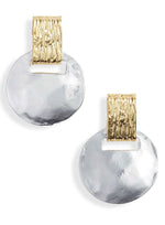 E63079 Boucles d'oreilles pendantes courtes métaux mixtes - Karine Sultan - Vignette | Karine Sultan