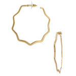 E71034 Boucles d'oreilles créoles zigzag - Karine Sultan - Vignette | Karine Sultan