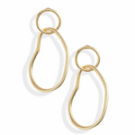 E71040 Boucles d'oreilles pendantes maillons bio - Karine Sultan - Vignette | Karine Sultan