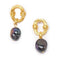 E71644 Boucles d'oreilles perle noire - Karine Sultan - Karine Sultan