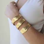 B75001 Bracelet Manchette Trois rangs - Karine Sultan - Vignette | Karine Sultan