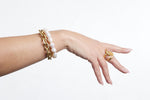 B75502 Bracelet superposé perles et chaîne forçat - Karine Sultan - Vignette | Karine Sultan