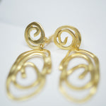 E70800 Boucles d'oreilles clips goutte tourbillonnante - Karine Sultan - Vignette | Karine Sultan