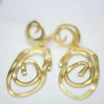 E70800 Boucles d'oreilles clips goutte tourbillonnante - Karine Sultan - Vignette | Karine Sultan