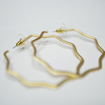 E71034 Boucles d'oreilles créoles zigzag - Karine Sultan - Vignette | Karine Sultan