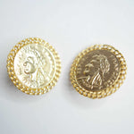 E71084 Boucles d'oreilles clips grosses pièces - Karine Sultan - Vignette | Karine Sultan