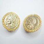 E71084 Boucles d'oreilles clips grosses pièces - Karine Sultan - Vignette | Karine Sultan