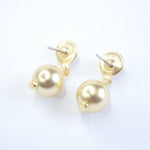 E71689 Boucles d'oreilles pendantes perles métal - Karine Sultan - Vignette | Karine Sultan