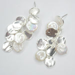 E72509 Boucles d'oreilles lustre pièces et perles plates - Karine Sultan - Vignette | Karine Sultan