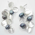 E72509 Boucles d'oreilles lustre pièce et perles de paon - Karine Sultan - Vignette | Karine Sultan