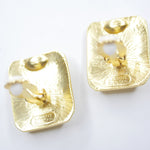 E75529 Boucles d'oreilles clips carrées Bourdon - Karine Sultan - Vignette | Karine Sultan