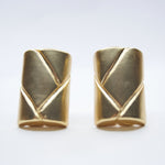 E80028 Boucles d'oreilles clips demi cylindre - Karine Sultan - Vignette | Karine Sultan