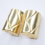 E80028 Boucles d'oreilles clips demi cylindre - Karine Sultan - Vignette | Karine Sultan