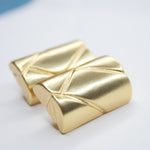 E80028 Boucles d'oreilles clips demi cylindre - Karine Sultan - Vignette | Karine Sultan