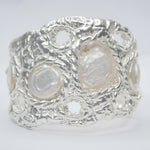 B74620 Bracelet manchette texturée perle - Karine Sultan - Vignette | Karine Sultan