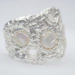 B74620 Bracelet manchette texturée perle - Karine Sultan - Vignette | Karine Sultan