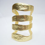 B57053 Bracelet Manchette quatre rangs - Karine Sultan - Vignette | Karine Sultan