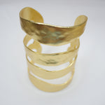 B57053 Bracelet Manchette quatre rangs - Karine Sultan - Vignette | Karine Sultan