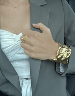 B67081 Bracelet manchette en cotte de mailles - Karine Sultan - Vignette | Karine Sultan