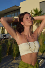 E71040 Boucles d'oreilles pendantes maillons bio - Karine Sultan - Vignette | Karine Sultan