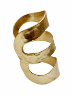 B75001 Bracelet Manchette Trois rangs - Karine Sultan - Vignette | Karine Sultan