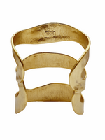 B75001 Bracelet Manchette Trois rangs - Karine Sultan - Vignette | Karine Sultan