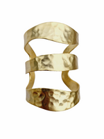 B75001 Bracelet Manchette Trois rangs - Karine Sultan - Vignette | Karine Sultan