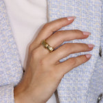 R71019 Bague plaques de liaison polies - Karine Sultan - Vignette | Karine Sultan