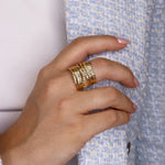 R52102 Bague Tourbillonnante - Karine Sultan - Vignette | Karine Sultan