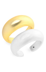 R71027 Bague Anneaux dômes métaux mixtes - Karine Sultan - Vignette | Karine Sultan