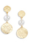 Coin and pearl drop earring - Karine Sultan