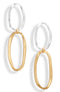 Maxi oval frame statement earrings - Karine Sultan