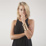 B57053 Bracelet Manchette quatre rangs - Karine Sultan - Vignette | Karine Sultan