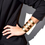 B57053 Bracelet Manchette quatre rangs - Karine Sultan - Vignette | Karine Sultan