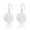 Large flat pearl dangle earrings - Karine Sultan