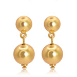 E71689 Boucles d'oreilles pendantes perles métal - Karine Sultan - Vignette | Karine Sultan