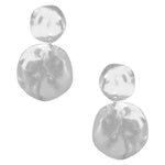 E56091 Boucles d'oreilles pendantes double disques - Karine Sultan - Vignette | Karine Sultan