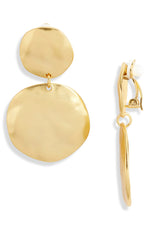E56094 Boucles d'oreilles clips double disques - Karine Sultan - Vignette | Karine Sultan