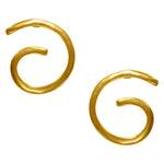 E61133 Boucles d'oreilles puces grandes spirales - Karine Sultan - Vignette | Karine Sultan